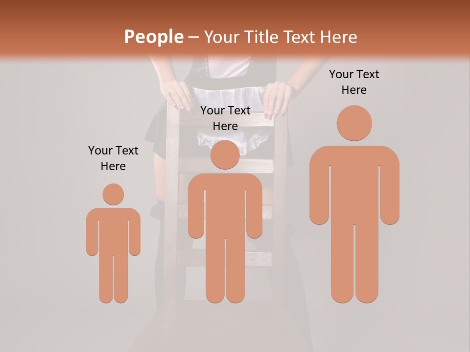 A Woman Sitting On Top Of A Wooden Chair PowerPoint Template