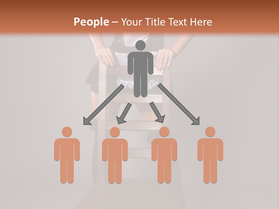 A Woman Sitting On Top Of A Wooden Chair PowerPoint Template