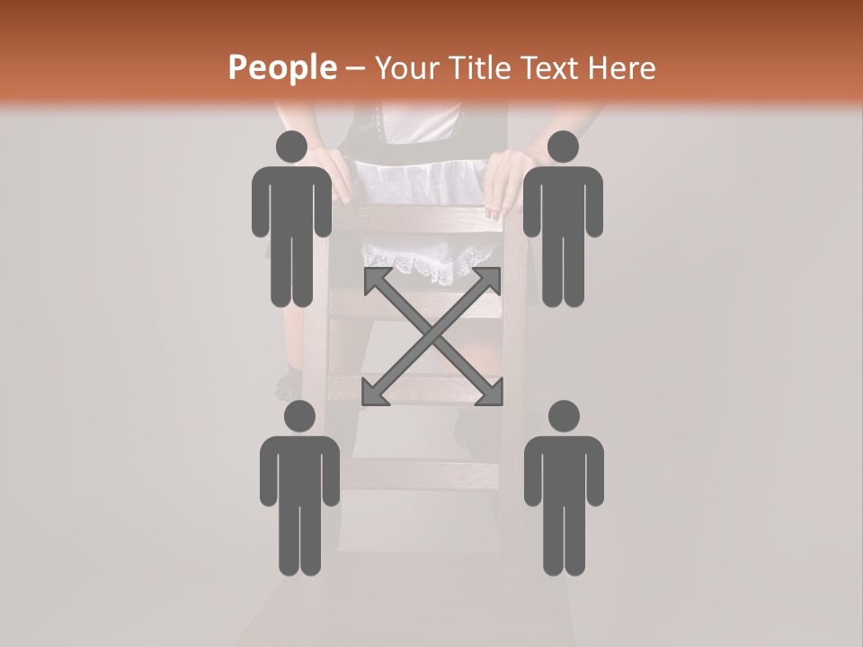 A Woman Sitting On Top Of A Wooden Chair PowerPoint Template