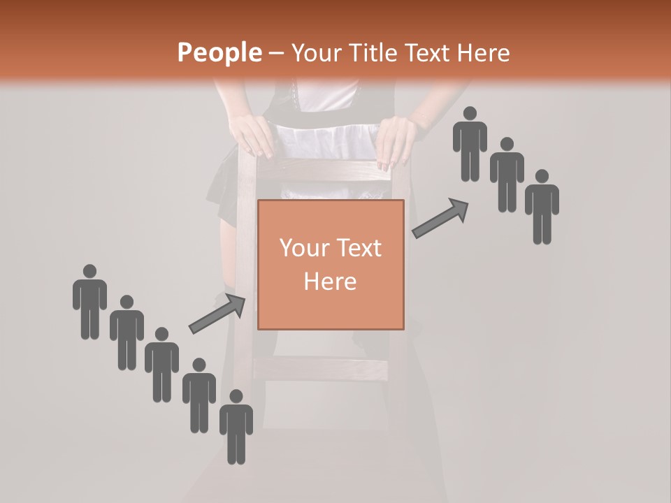 A Woman Sitting On Top Of A Wooden Chair PowerPoint Template