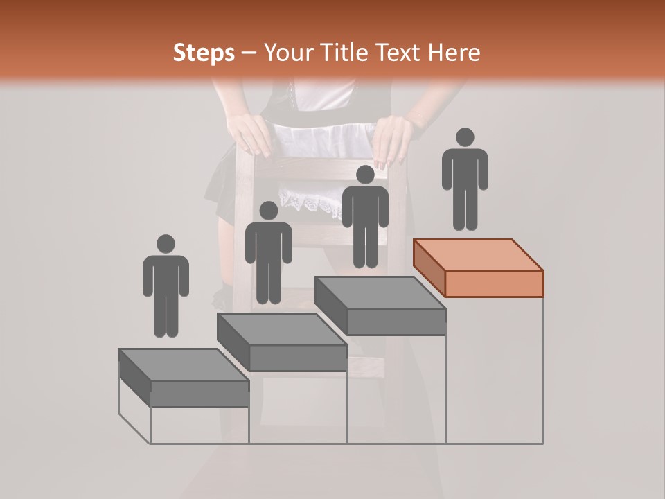 A Woman Sitting On Top Of A Wooden Chair PowerPoint Template