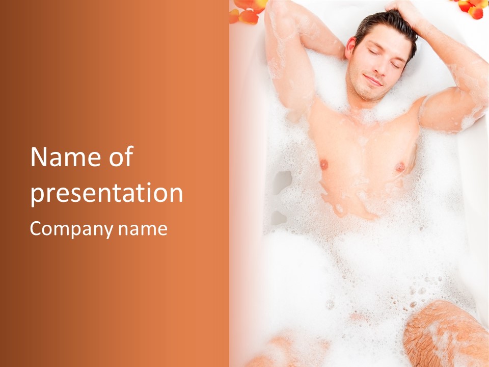 Beautiful Wet Person PowerPoint Template