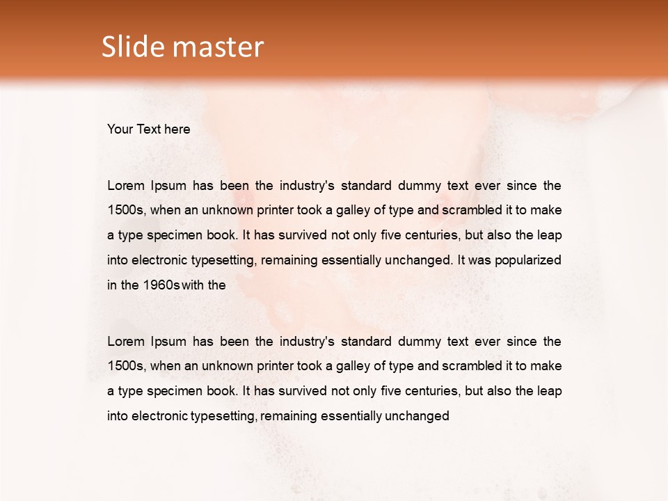 Beautiful Wet Person PowerPoint Template