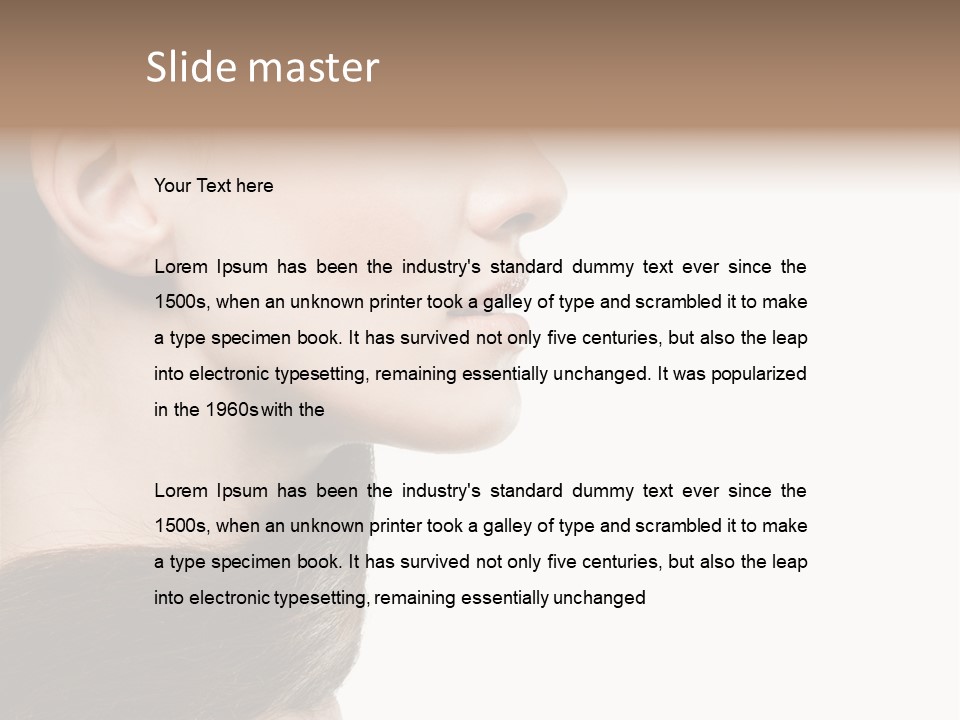 Sensuality Beauty Carefree PowerPoint Template