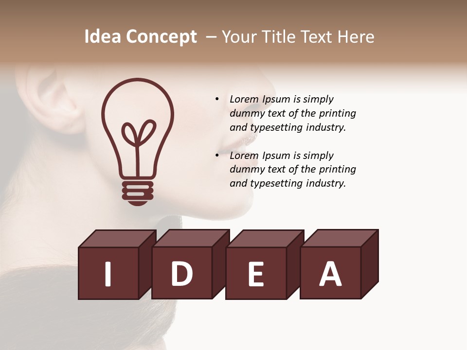 Sensuality Beauty Carefree PowerPoint Template