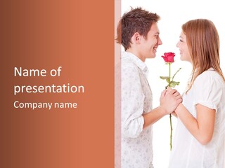 Girlfriend Merry Youth PowerPoint Template