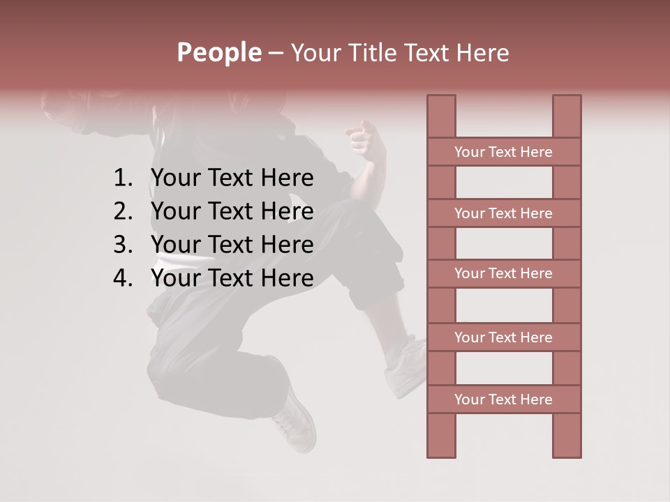 A Man Jumping In The Air With A Hoodie On PowerPoint Template