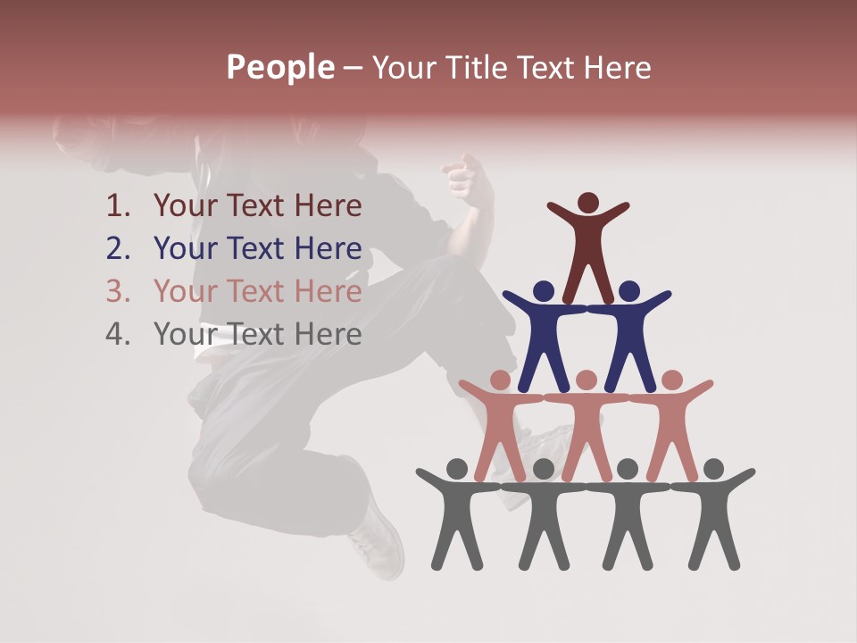 A Man Jumping In The Air With A Hoodie On PowerPoint Template