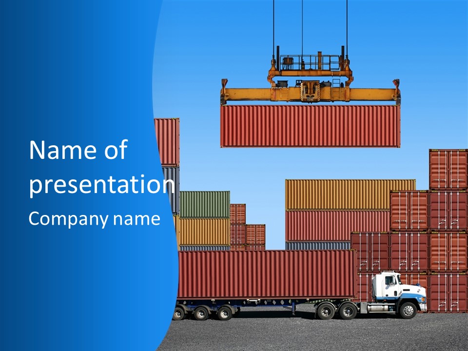 Port Trade Logistics PowerPoint Template