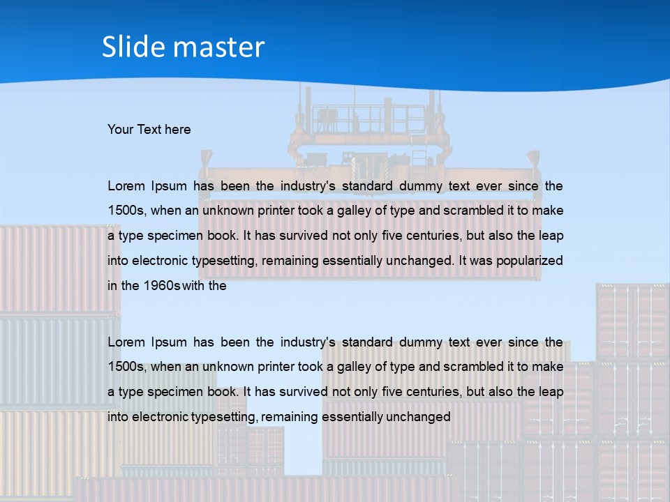 Port Trade Logistics PowerPoint Template