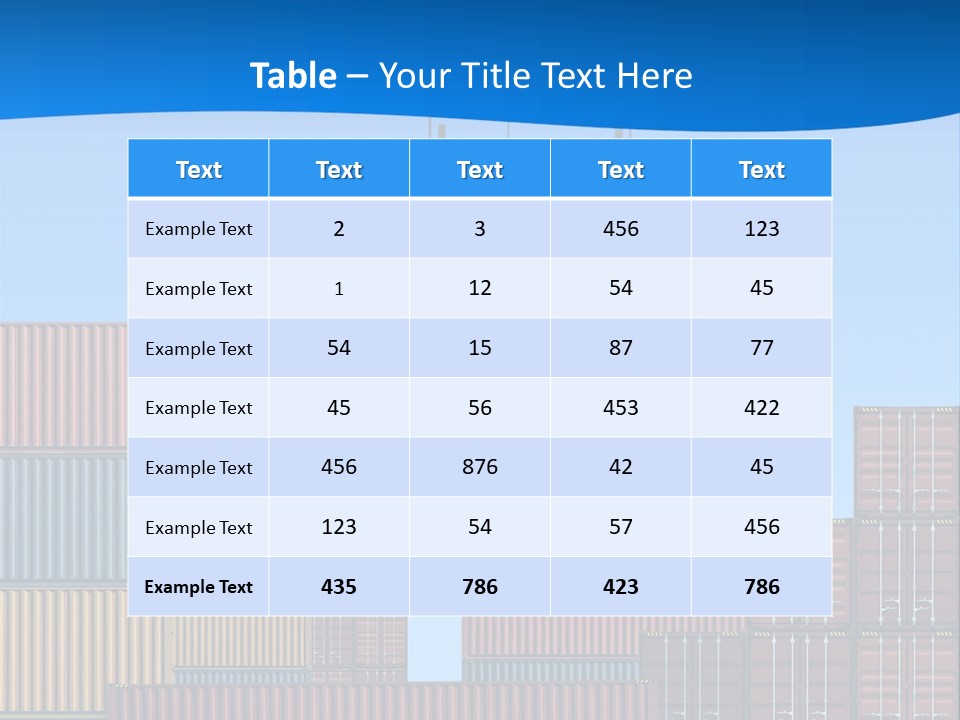 Port Trade Logistics PowerPoint Template