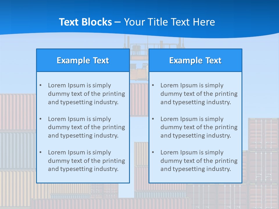 Port Trade Logistics PowerPoint Template