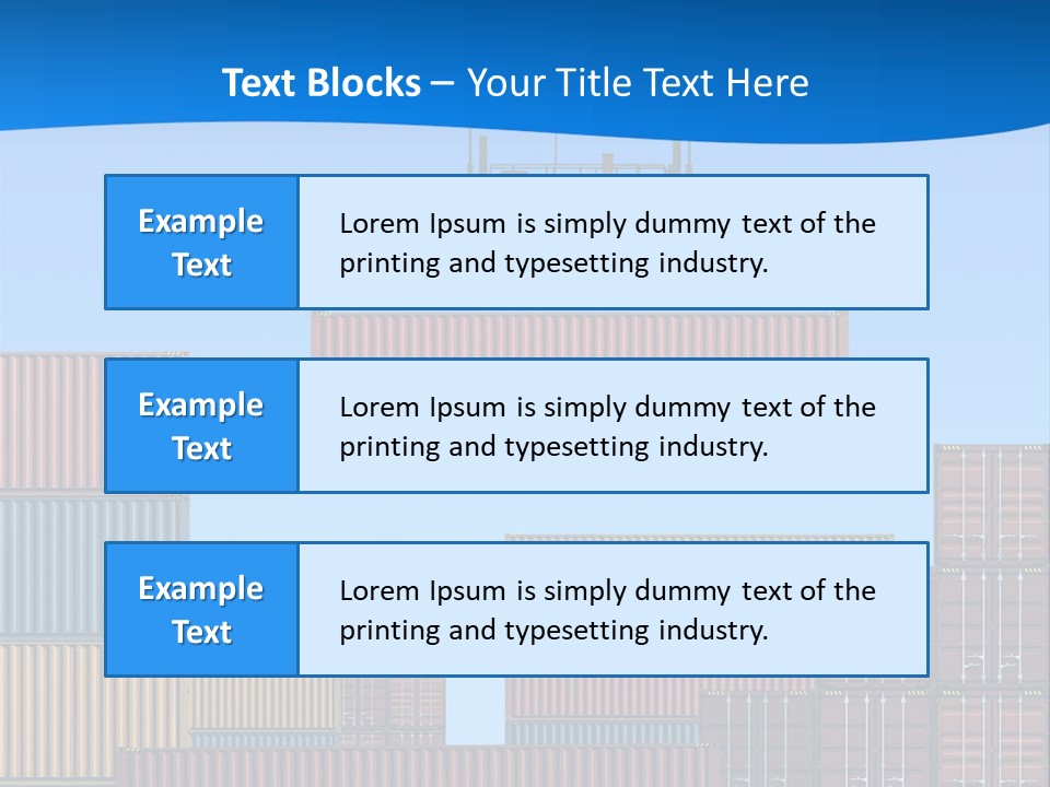 Port Trade Logistics PowerPoint Template