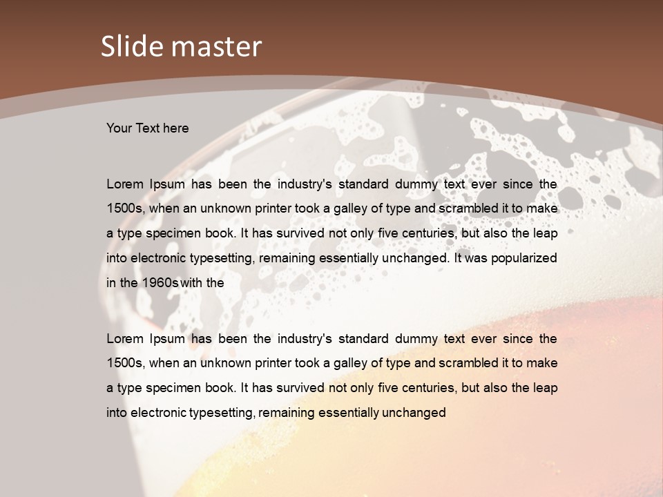 Beaker Foam Cheers PowerPoint Template