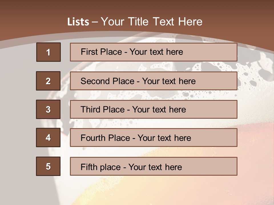 Beaker Foam Cheers PowerPoint Template