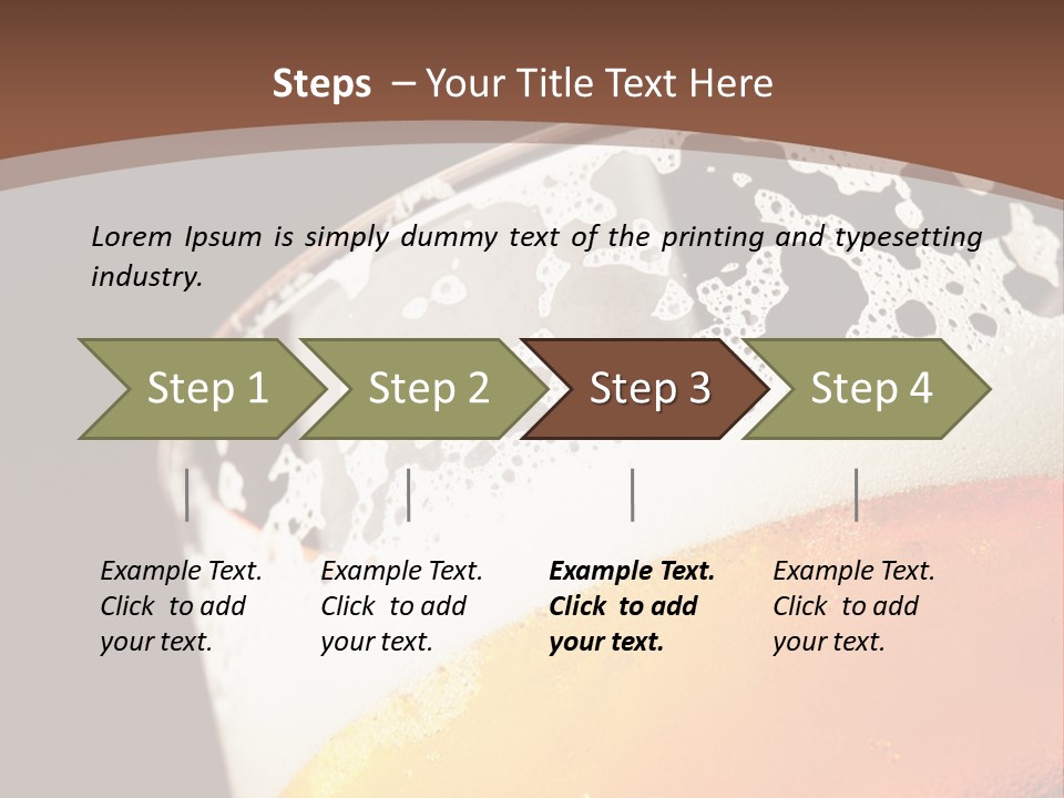Beaker Foam Cheers PowerPoint Template