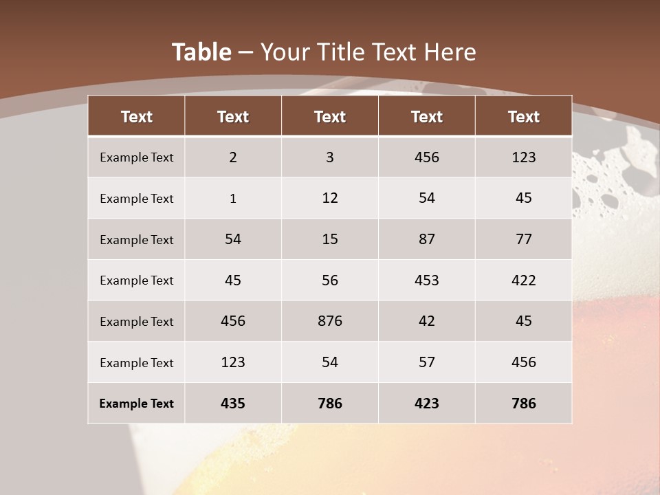 Beaker Foam Cheers PowerPoint Template
