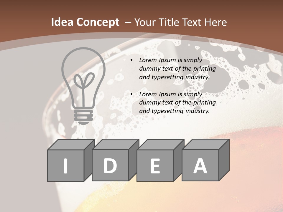 Beaker Foam Cheers PowerPoint Template