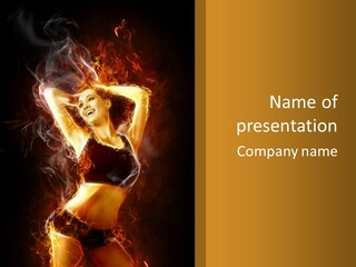 Black Glowing Activity PowerPoint Template