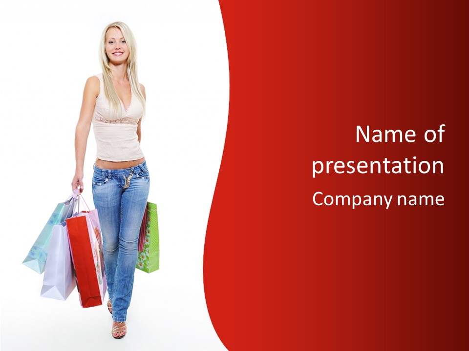 White Glad Shop PowerPoint Template