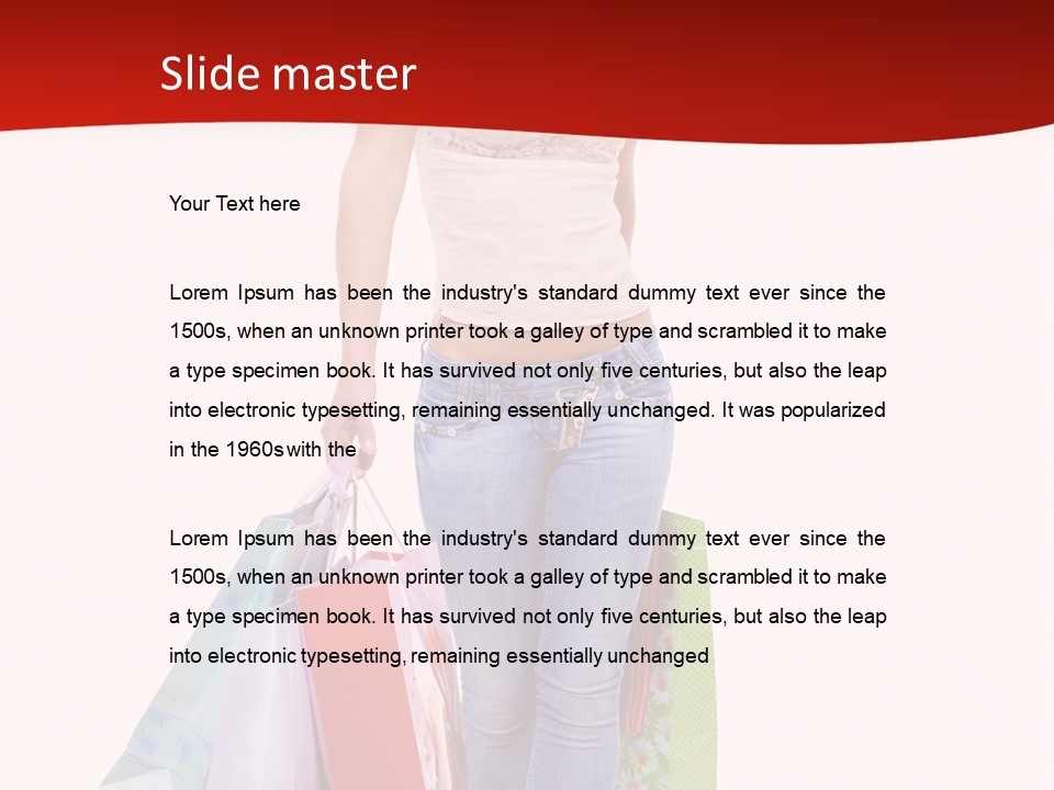 White Glad Shop PowerPoint Template