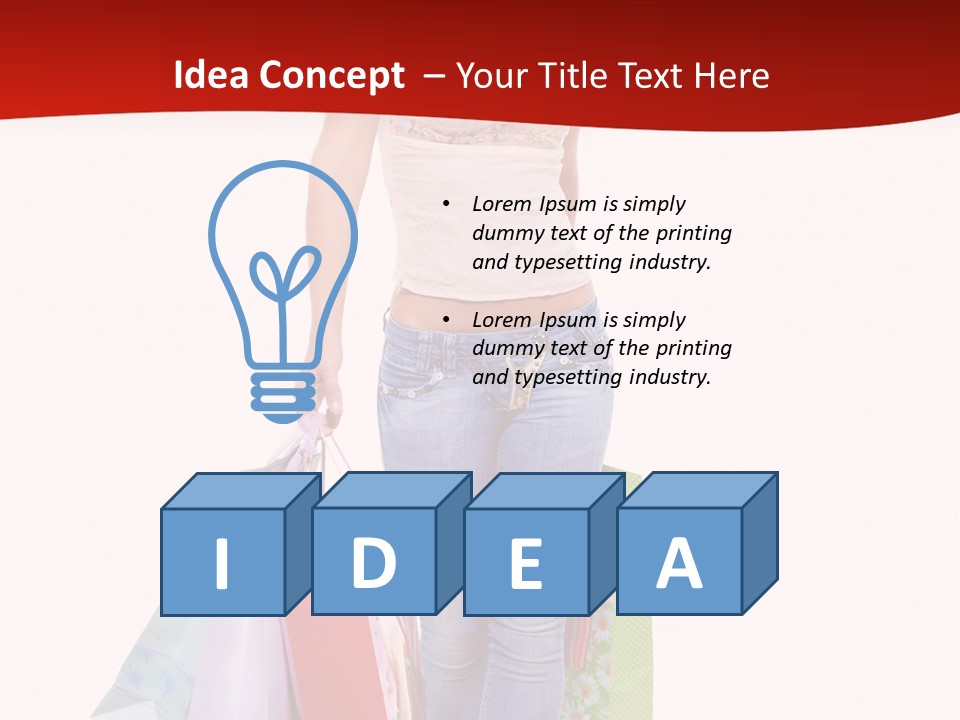 White Glad Shop PowerPoint Template