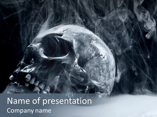 Human Halloween Smoky PowerPoint Template