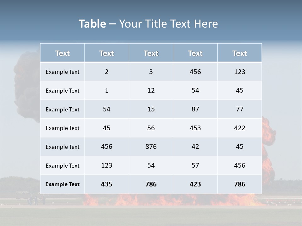 Accident Fire Inferno PowerPoint Template