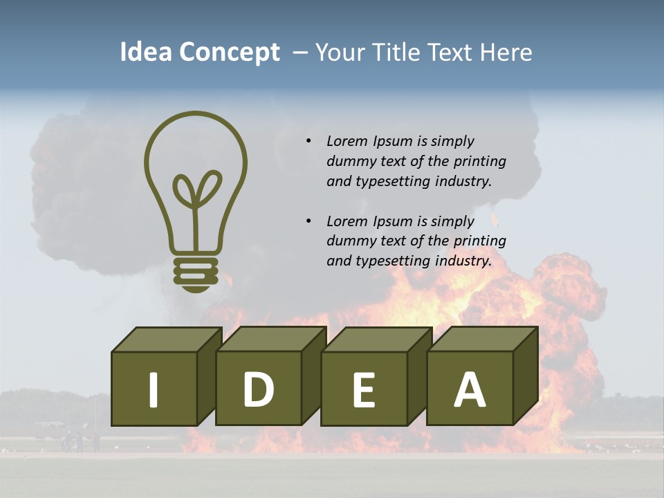 Accident Fire Inferno PowerPoint Template