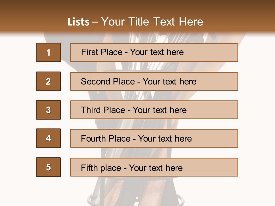 Spoon Kitchenware Holding PowerPoint Template