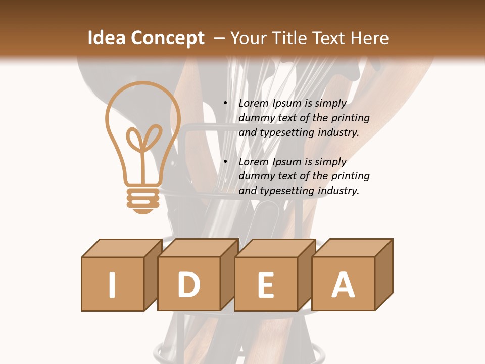 Spoon Kitchenware Holding PowerPoint Template