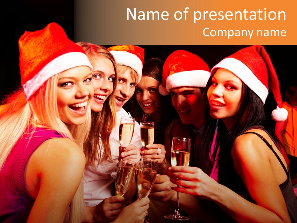 Having Young Party PowerPoint Template