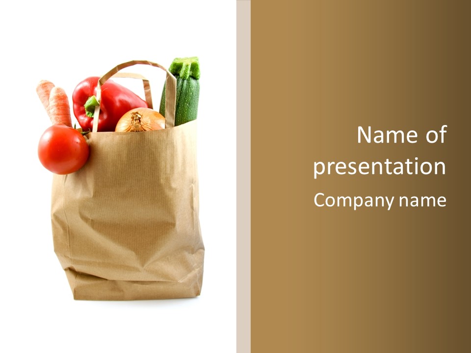 Dinner Fruit Vitamins PowerPoint Template