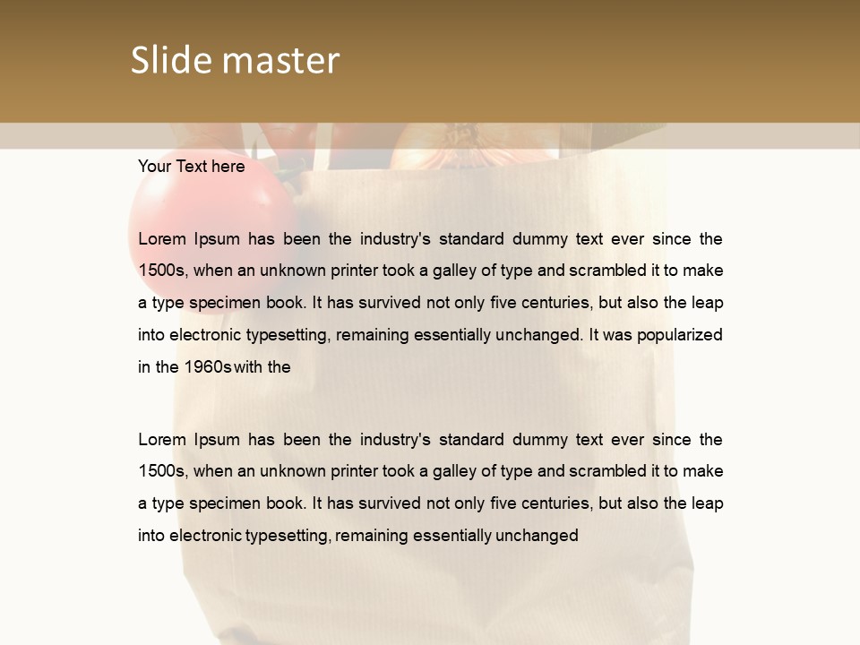 Dinner Fruit Vitamins PowerPoint Template