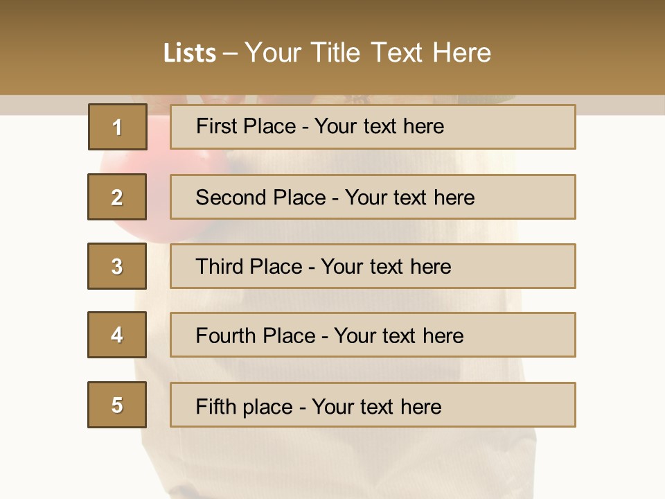 Dinner Fruit Vitamins PowerPoint Template