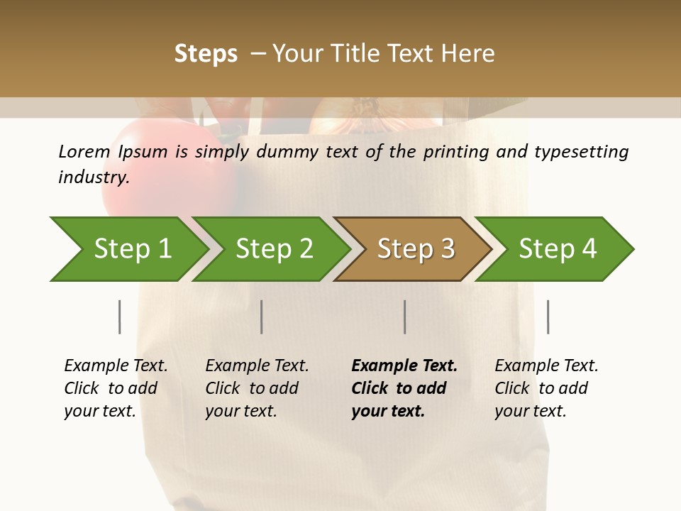 Dinner Fruit Vitamins PowerPoint Template