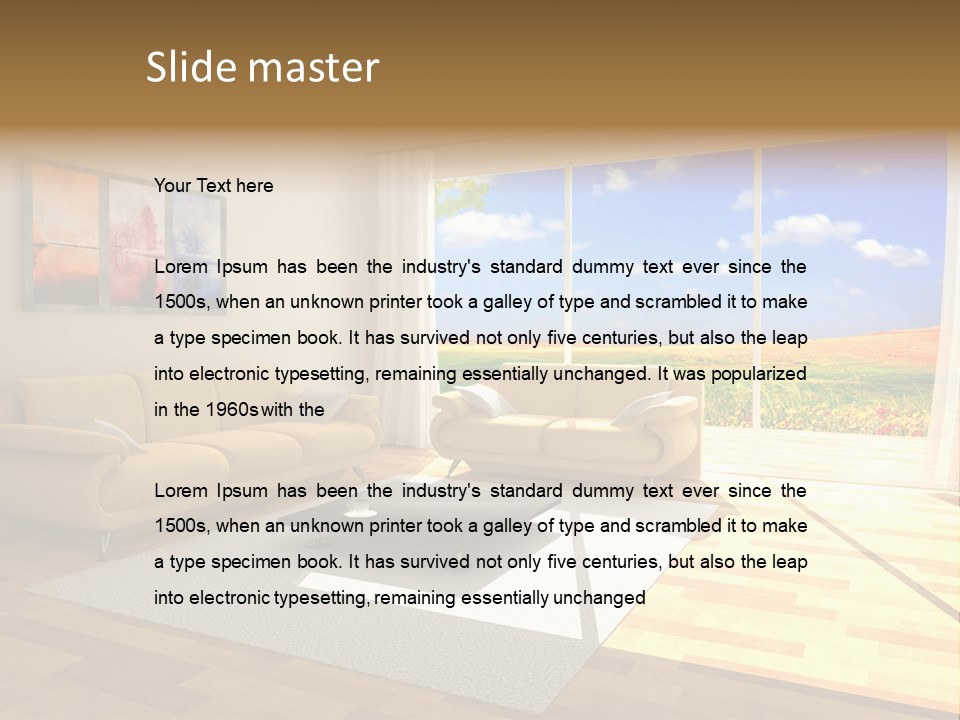 Clouds Light Carpet PowerPoint Template