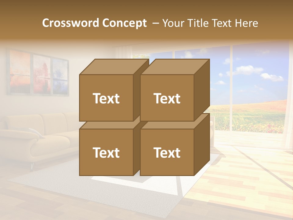 Clouds Light Carpet PowerPoint Template