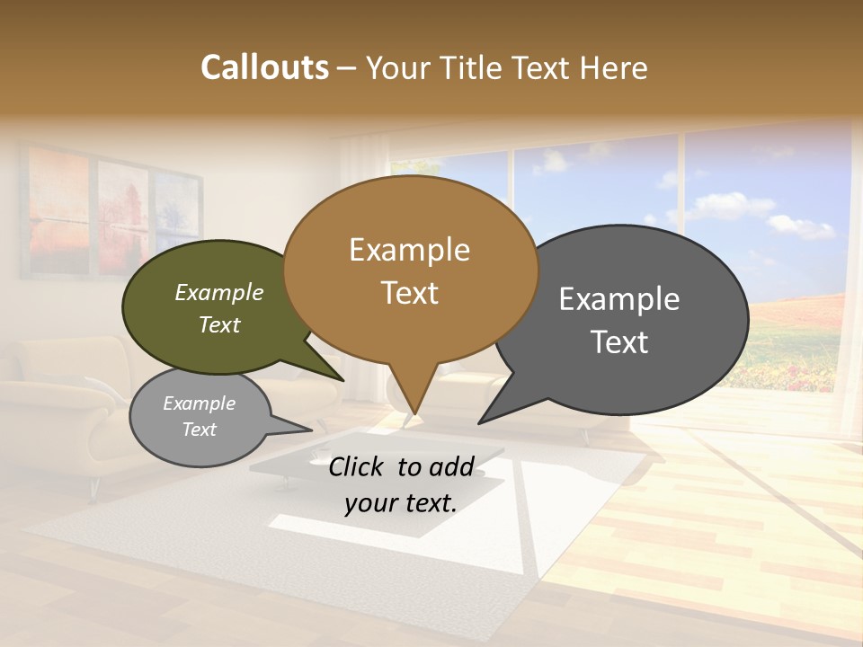 Clouds Light Carpet PowerPoint Template