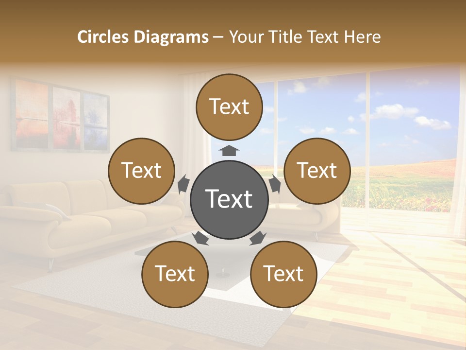 Clouds Light Carpet PowerPoint Template