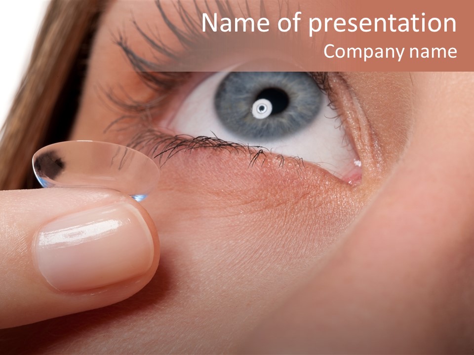 Treatment Looking Female PowerPoint Template