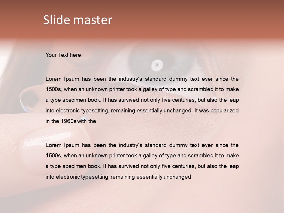 Treatment Looking Female PowerPoint Template