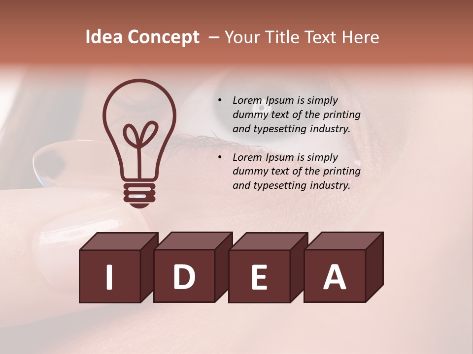 Treatment Looking Female PowerPoint Template