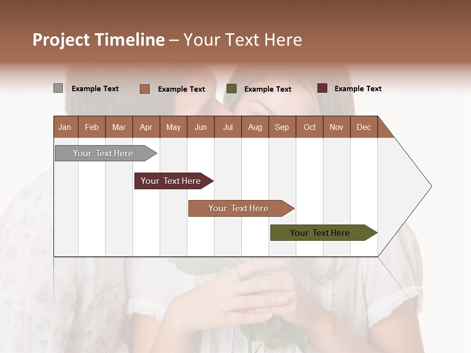 A Man Kissing A Woman With A Rose In Her Mouth PowerPoint Template