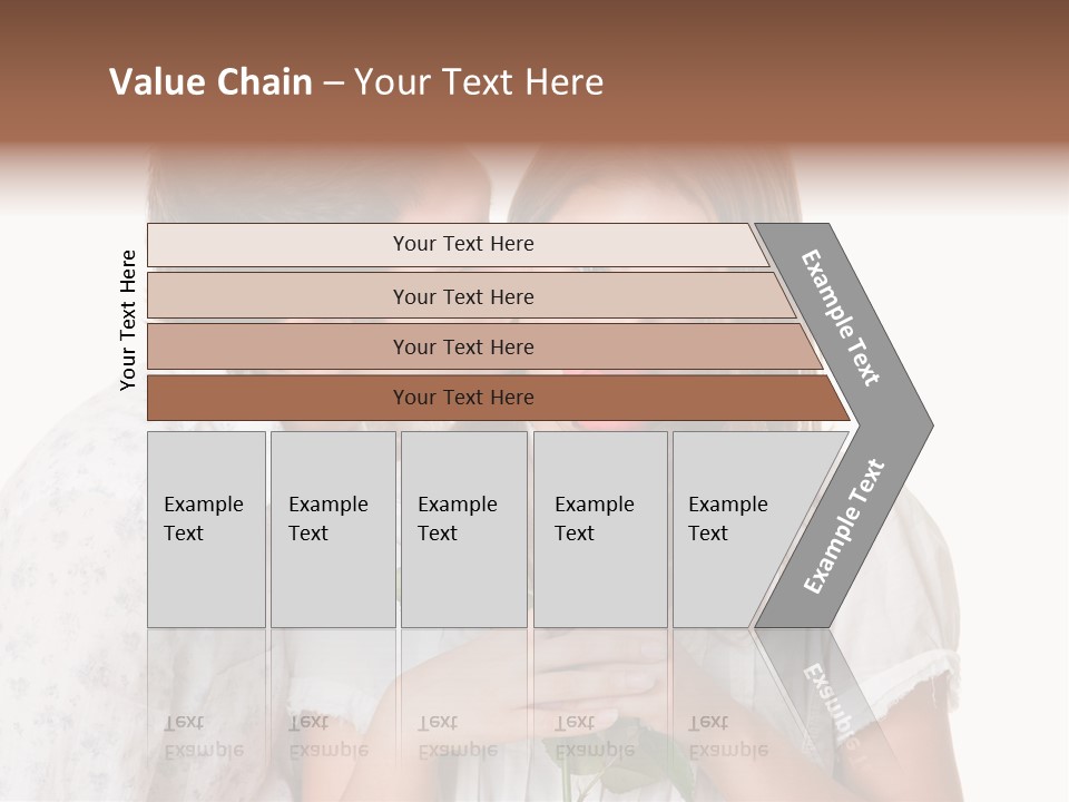 A Man Kissing A Woman With A Rose In Her Mouth PowerPoint Template