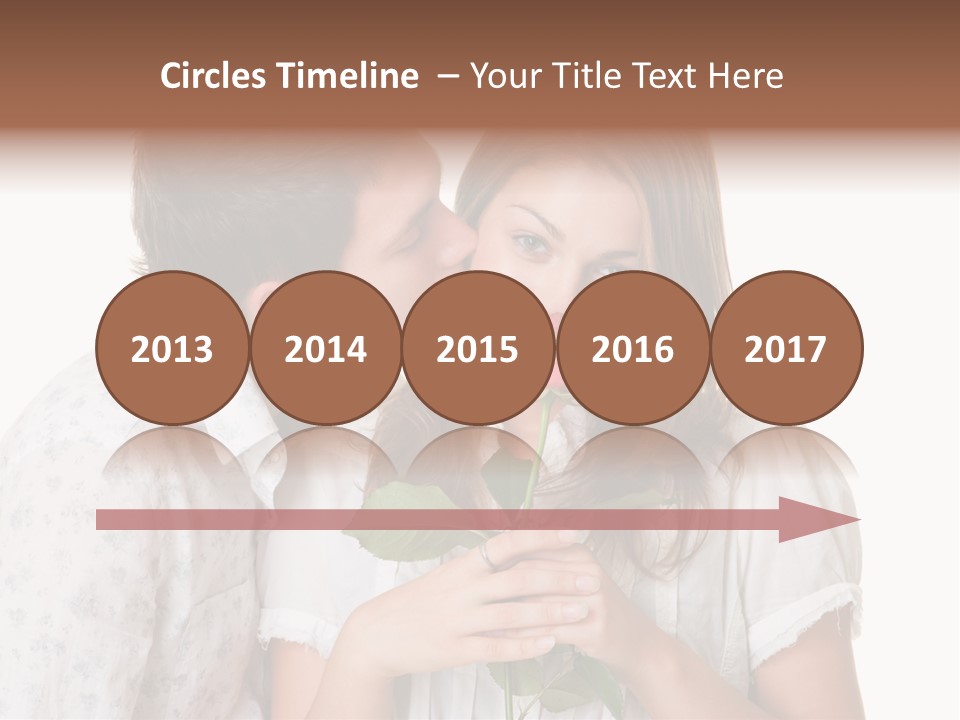 A Man Kissing A Woman With A Rose In Her Mouth PowerPoint Template