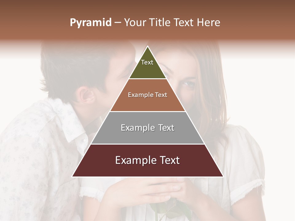 A Man Kissing A Woman With A Rose In Her Mouth PowerPoint Template