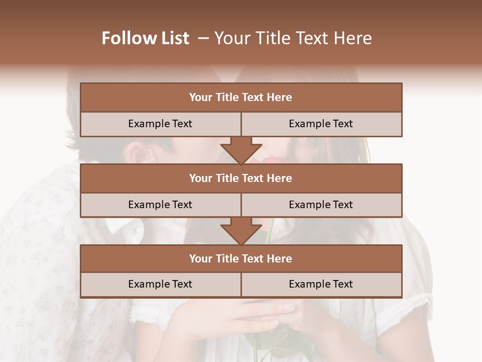 A Man Kissing A Woman With A Rose In Her Mouth PowerPoint Template