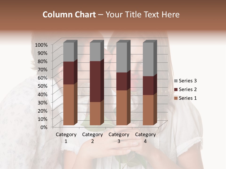 A Man Kissing A Woman With A Rose In Her Mouth PowerPoint Template