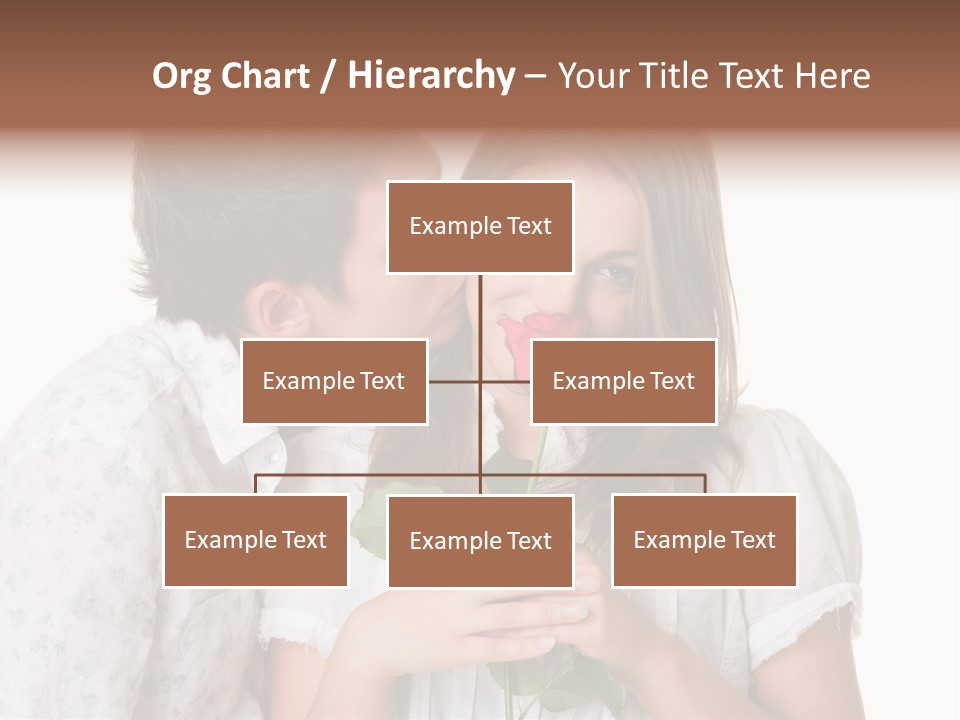 A Man Kissing A Woman With A Rose In Her Mouth PowerPoint Template